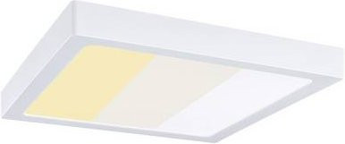 Paulmann Abia 71301 LED-Panel Weiß mit Bewegungsmelder und Dämmerungssensor, 14W, Warmweiß, quadratisch - Bild 1