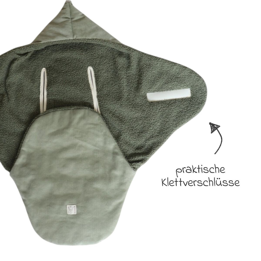 Kaiser Einschlagdecke Callie Cord für Babyschalen und Babywannen in Mineral Green - Bild 3