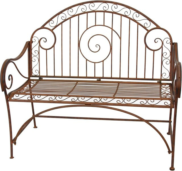 Garden Pleasure Gartenbank Camerron aus Eisen in Rot-Braun, B/T/H: 105 x 45 x 45 cm - Bild 1