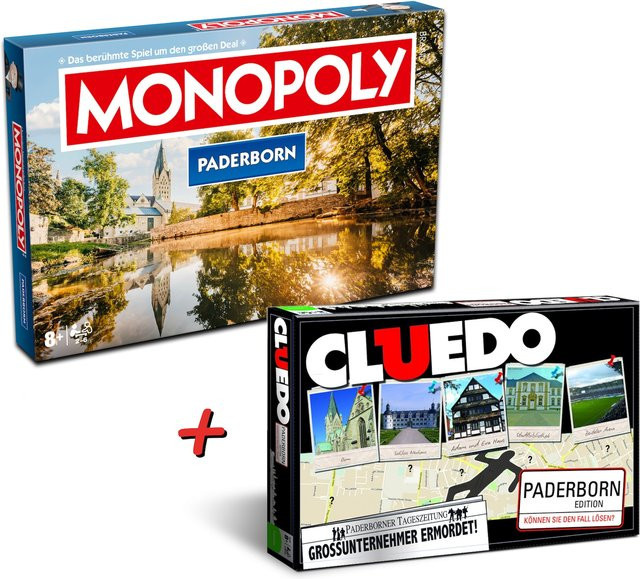 Winning Moves Monopoly + Cluedo Paderborn Spiele Bundle ab 8 Jahren - Bild 1
