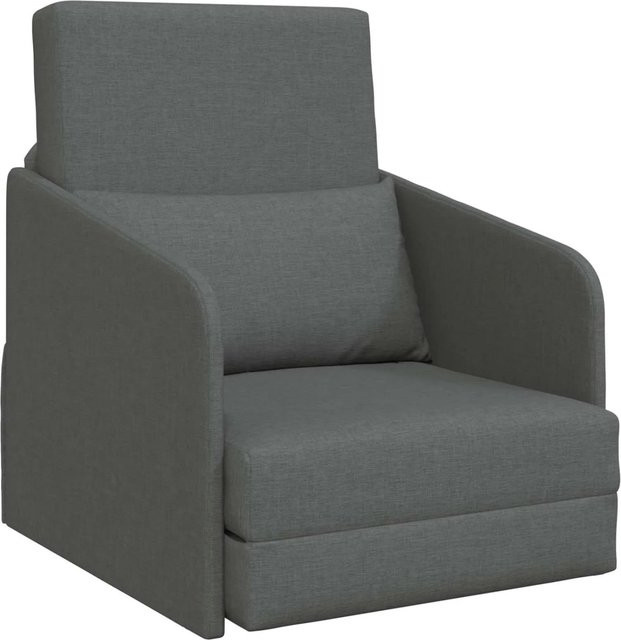 vidaXL Klappsofa Bett in Dunkelgrau aus Stoff mit Holzwerkstoff, B/T/H: 65 x 80 x 83 cm - Bild 1