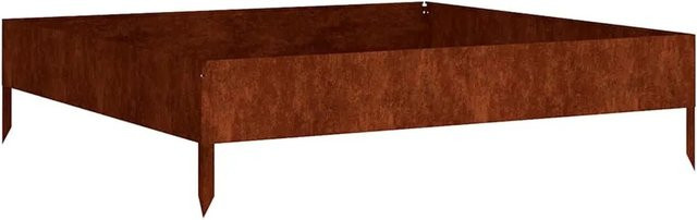Furnicato Hochbeet aus Cortenstahl in Braun, B/T/H: 100 x 100 x 26 cm - Bild 1