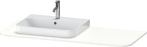 Duravit Waschtisch-Konsole Happy D.2 Plus in Weiß matt mit 1 Aufsatzwaschbecken links, B/T: 130 x 55 cm - Bild 1