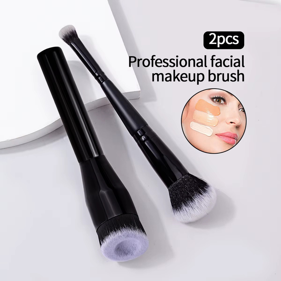 KOSSHOW Grundierungspinsel, Doppelkopf-Make-up-Pinsel, 2 Stück, Unisex - Bild 2