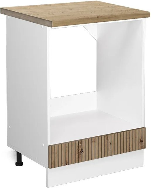 Vicco Herdbauschrank R-Line Artisan-Eiche/Weiß, Breite: 60 cm, Tiefe: 60 cm, Höhe: 81,6 cm - Bild 1