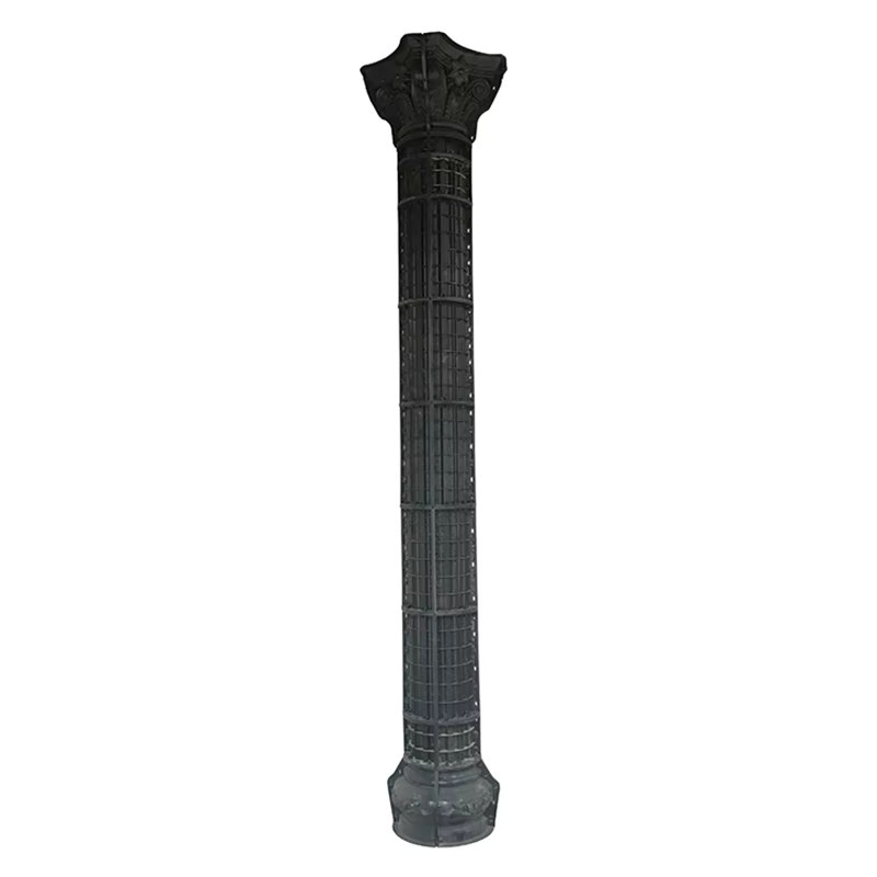 Europäische Betonsäulenform aus Kunststoff, rund mit vertikalen Streifen, Durchmesser: 30 cm, Höhe: 300 cm - Bild 2
