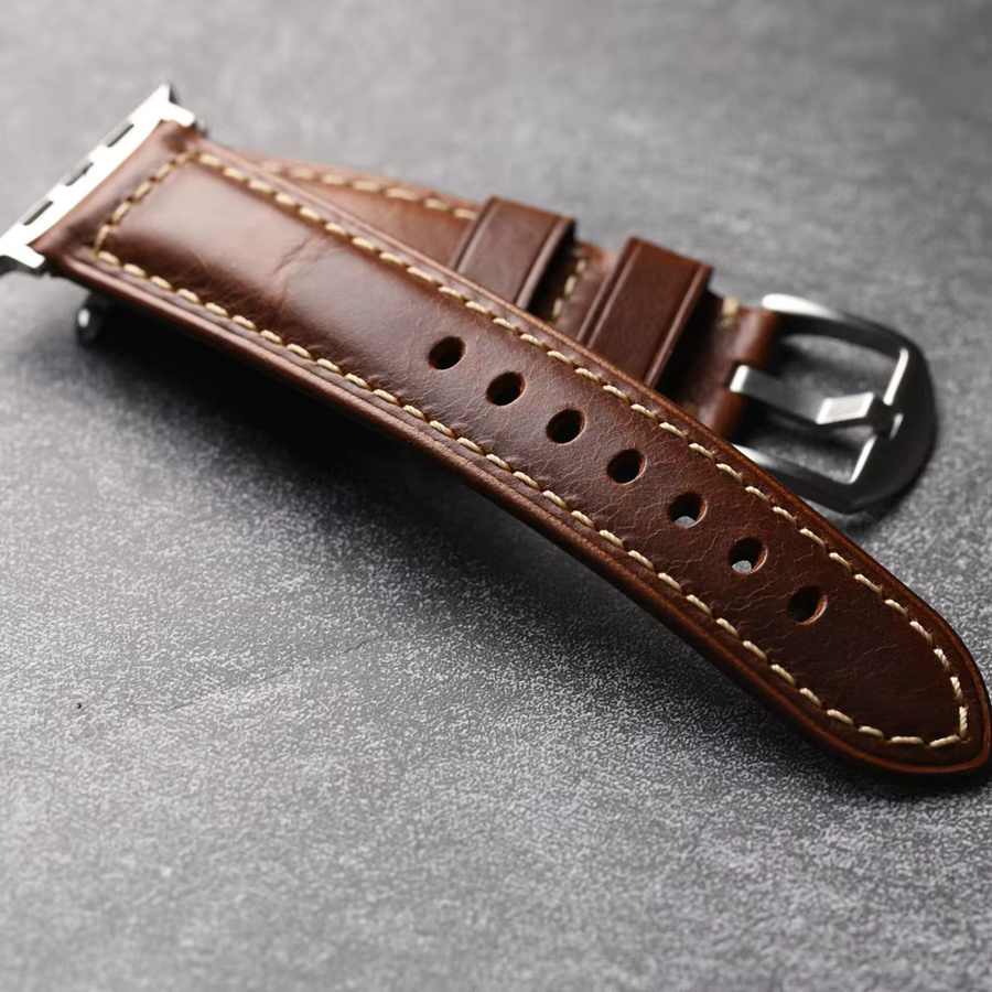 Raystray Uhrenarmband Wachsleder, Herren, Braun - Bild 2