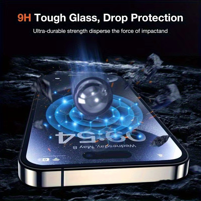 3er-Pack basix HD Panzerglas Displayschutzfolie für iPhone 17 Pro Max, iPhone 17 Pro und iPhone 17 Air, transparent, Anti-Fingerabdruck - Bild 2