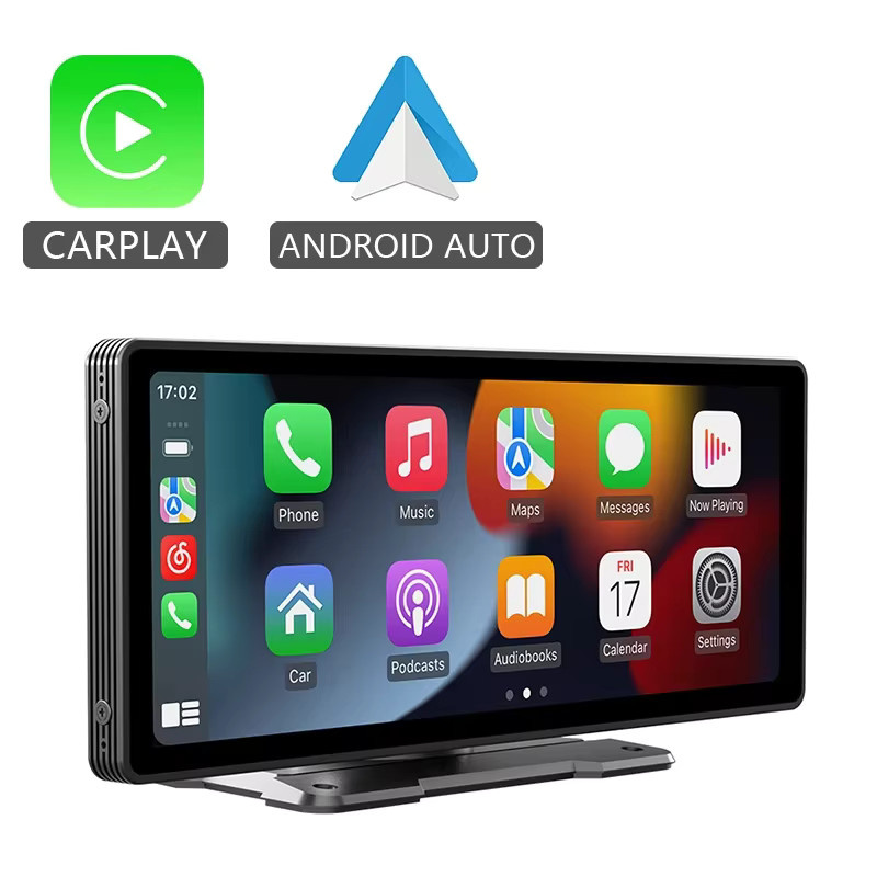 Hippcron Universal Auto Multimedia Player mit 10,26 Zoll Bildschirm, Wireless CarPlay, Android Auto, Bluetooth, AUX und USB in Schwarz - Bild 7