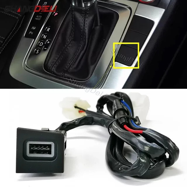 ShangDeLi USB QC3.0 Schnellladegerät Auto-Netzteil in Schwarz für VW Passat B6 und CC - Bild 1