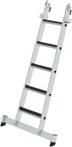 MUNK Günzburger Steigtechnik Glasreinigerleiter aus Aluminium mit 5 Stufen in Silber - Bild 1