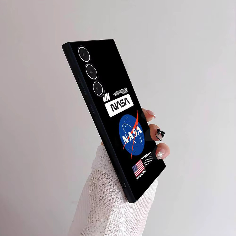 N-NASA-USA Handyhülle für Samsung Galaxy S21 S22 S23 S24 S25 FE Plus Ultra in Schwarz aus weichem TPU - Bild 2