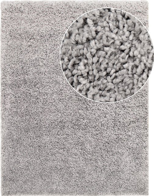 Hochflor-Teppich Arizona in Grau, B/T: 60 x 100 cm, fußbodenheizungsgeeignet - Bild 1