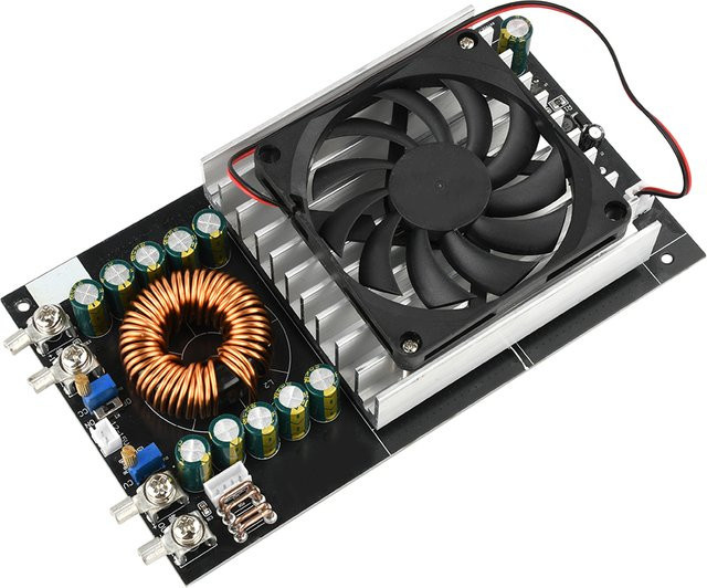 DIY NOW DC-DC Buck Wandler 1500W einstellbares Abwärtsmodul mit Konstantspannung und Konstantstrom, Farbe: Schwarz - Bild 1