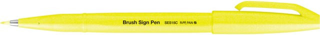 Pentel Brush Sign Pen Kalligrafiestift mit Brush-Spitze in Neon-Gelb - Bild 1