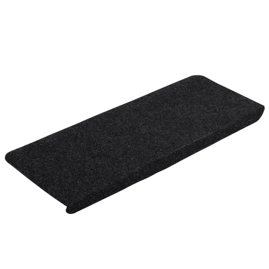 vidaXL Selbstklebende Stufenmatten 15 Stück, Schwarz, rutschfest und schalldämmend, B/T/H: 65 x 24,5 x 3,5 cm - Bild 2
