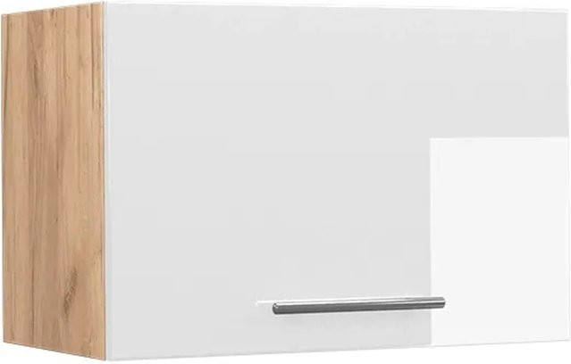 Vicco Hängeschrank Fame-Line Küchenschrank Hochglanz Weiß Eiche B: 60 cm, H: 40 cm, T: 34,1 cm - Bild 2