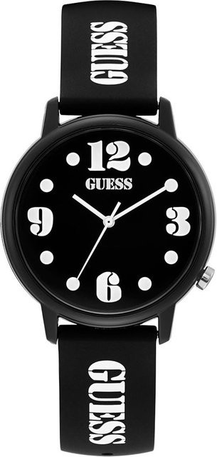 Guess Originals Damenuhr, Quarz, Kunststoff, Silikon, Schwarz, 39 mm - Bild 1