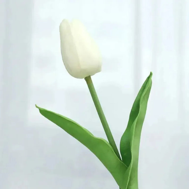 Lodestar Künstliche Tulpe Weiß aus Kunststoff als Dekoration für dein Zuhause - Bild 1