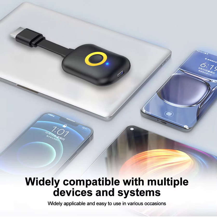 kebidumei 4K UHD TV-Stick HDMI Videoempfänger in Schwarz für kabellose Bildschirmspiegelung mit 2,4G/5G WLAN-Display-Dongle-Adapter für TV und Projektor - Bild 4