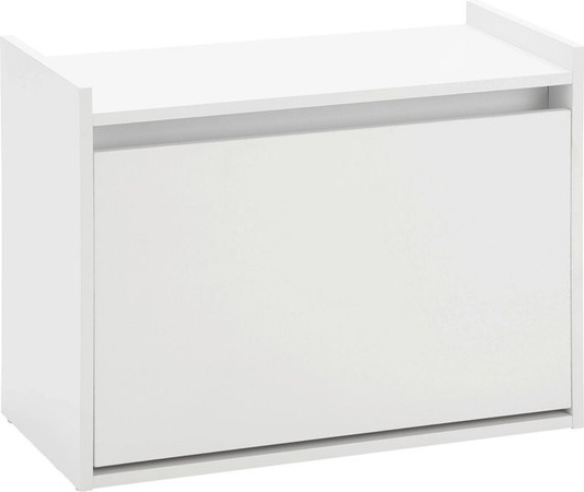 Bessagi Home Schuhkipper Mali Weiß MDF Wandmontiert Modern Matt