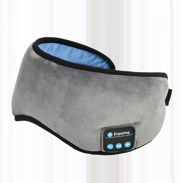 Smarte Bluetooth 5.0 Augenmaske von mfySpace mit Musikfunktion und Lichtabschattung in Grau - Bild 1