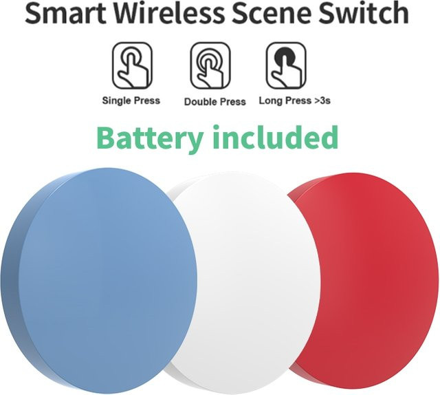 RSH Zigbee Smart-Drucktastenschalter als kabellose Fernbedienung für Tuya Smart, Alexa und Google Assistant zur Automatisierung von Szenarien - Bild 1