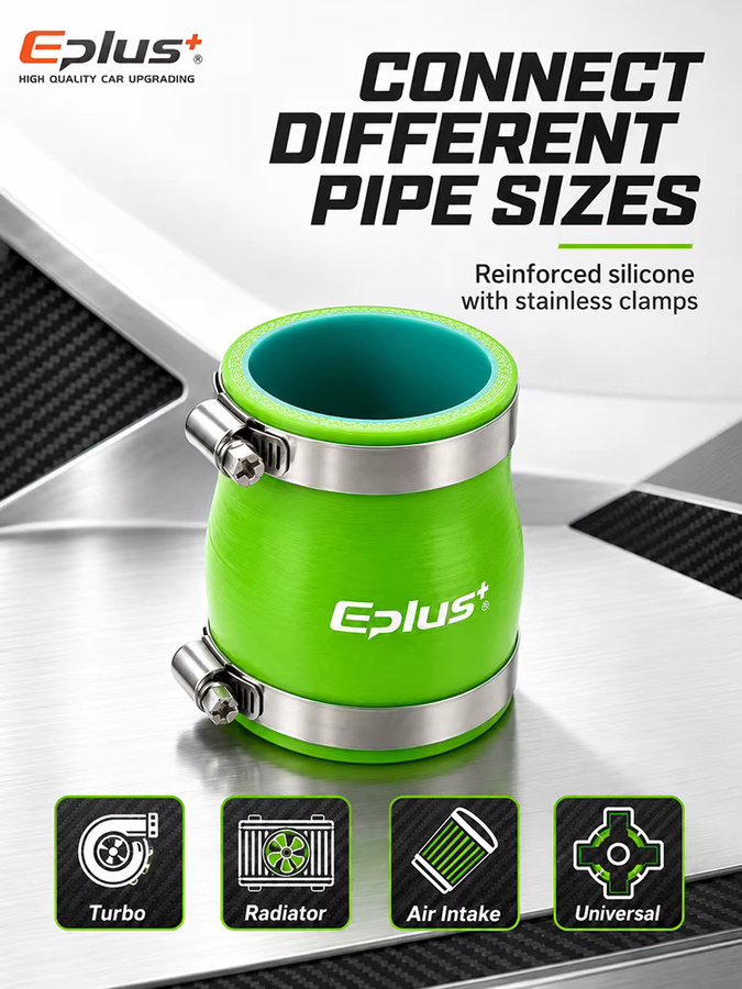 Eplus+ Grüner Silikon-Kupplungsadapter für Auto-Kühler und Turbo-Ladeluftkühler, Universeller Silikagel-Schlauch als Reduzierstück und gerader Adapter - Bild 5