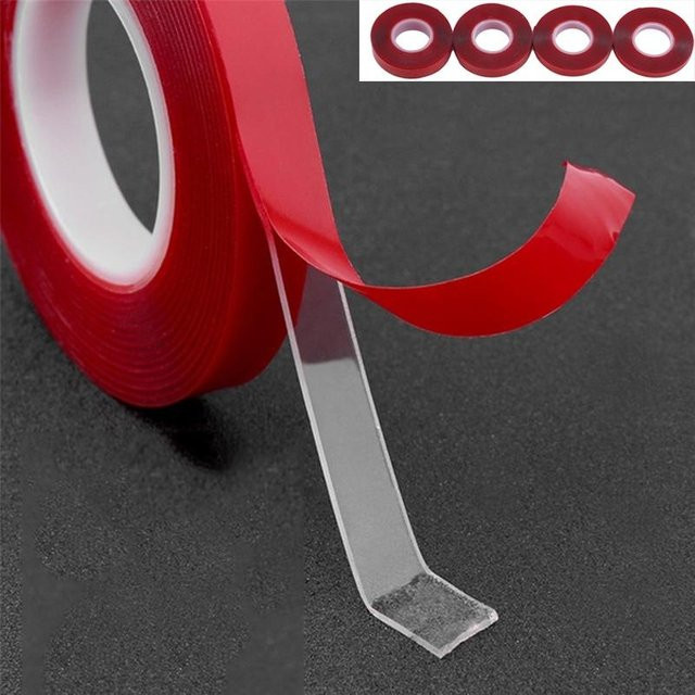 Houspace doppelseitiges Klebeband, transparent, nahtlos und stark, Breite: 10 mm, Länge: 3 m - Bild 1