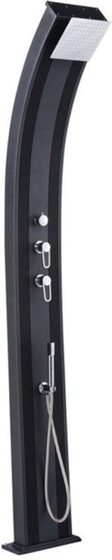 Formidra Hybriddusche Dada Curve Solar Dusche aus Aluminium in Anthrazit mit 40 l Volumen - Bild 5