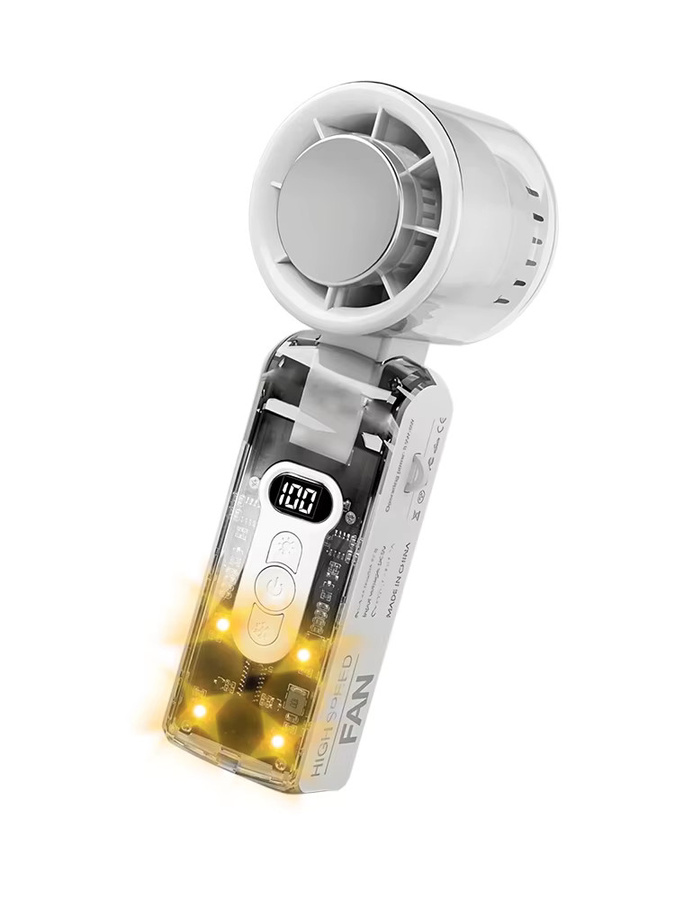 Fireurus Tragbarer Mini Eiskühlventilator USB wiederaufladbar in Weiß - Bild 4