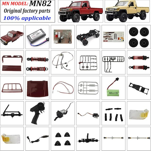 YOUSHANGBAO MN82 LC79 Radlaufverbreiterung, Rot, 1:12, Zubehör - Bild 1