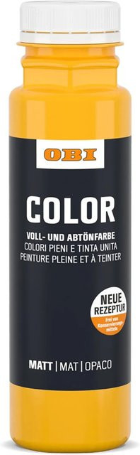 OBI Color Voll- und Abtönfarbe Gold-Gelb, wasserbasierte Dispersionsfarbe, 250 ml - Bild 1