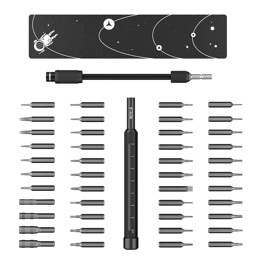 Jakemy JM-8180 47-in-1 Präzisions-Schraubendreher-Set Mini-GSM-Reparaturset mit drehbarem Griff - Bild 3