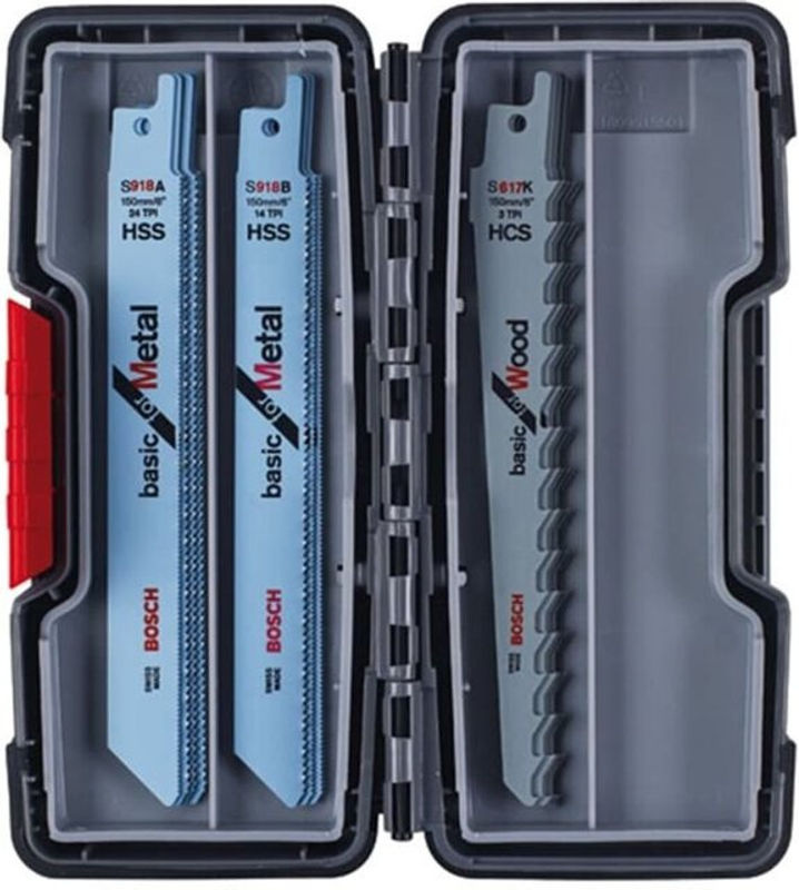 Bosch Säbelsägeblatt-Set Wood and Metal Basic, 15-teilig, Blau - Bild 2
