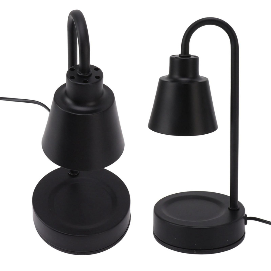 TOMTOP JMS Duftkerzenlampe aus Eisen in Schwarz mit GU10 Leuchtmittel und warmweißem Licht für Schlafzimmer, Arbeitszimmer und Esszimmer - Bild 2