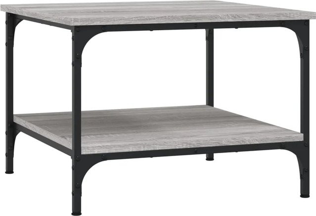 vidaXL Couchtisch Grau Sonoma aus Holzwerkstoff und Eisen, B/T/H: 55 x 55 x 40 cm - Bild 1