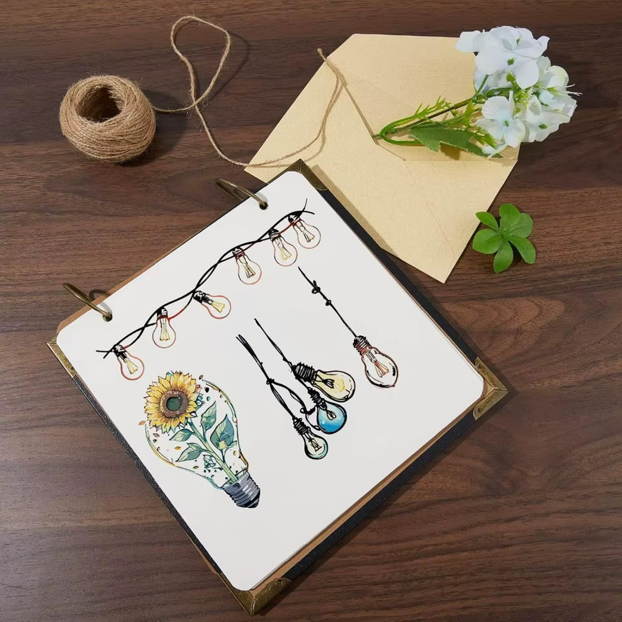 Wiederverwendbarer Gummistempel mit Retro-Sonnenblumen-Motiv in Transparent für Journaling und DIY-Dekoration - Bild 2