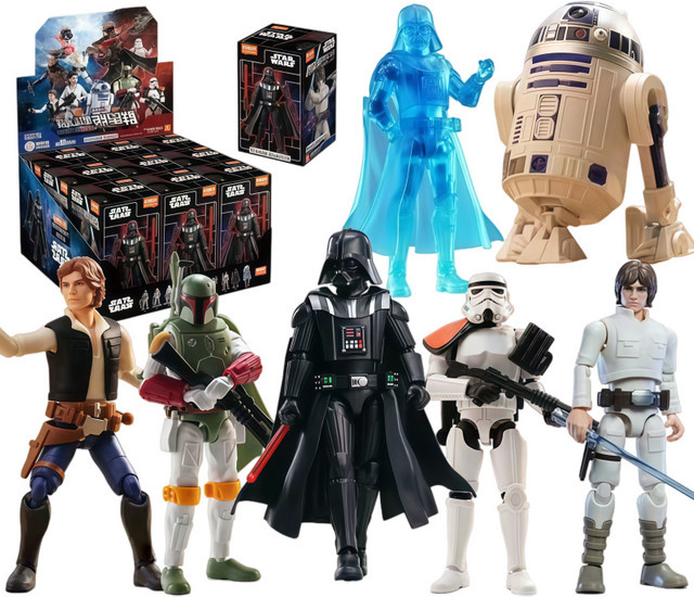Blokees Star Wars Darth Vader Actionfigur aus Bausteinen, bewegliches Modell in Schwarz zum Selberbauen - Bild 1