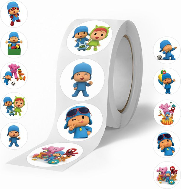 Bandai Pocoyo Cartoon DIY Schreibwaren Siegel-Aufkleber für Notizbücher in Multicolour, 500 Stück - Bild 1