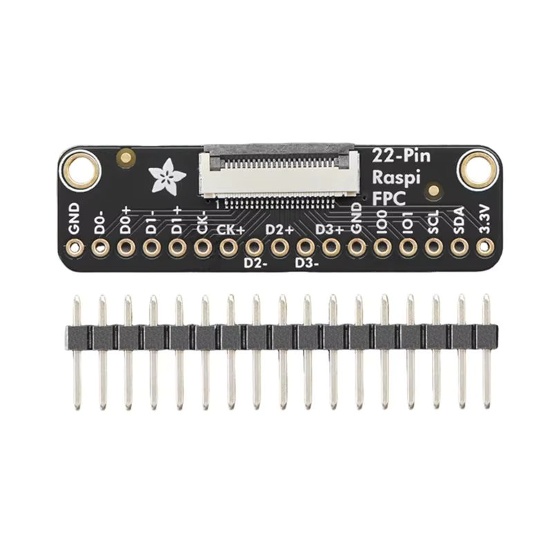 Adafruit B03B-FPC Breakout Board 22 Pin 0,5 mm für Raspberry Pi 5 DSI oder RP2350 HSTX in Schwarz - Bild 1