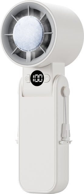 Kupbox Hochgeschwindigkeits-Handventilator mit Kühlfunktion, Typ-C, batteriebetrieben, Weiß - Bild 1