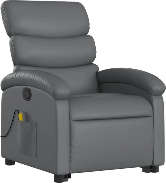 vidaXL Massagesessel mit Aufstehhilfe in Grau aus Kunstleder Modell 9 - Bild 1