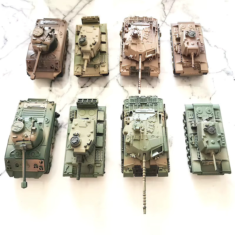 GRAPMAN WWII Tank Modell Tiger M1A2 Sherman Chariot, 8-teiliges Set, Kunststoff - Bild 2