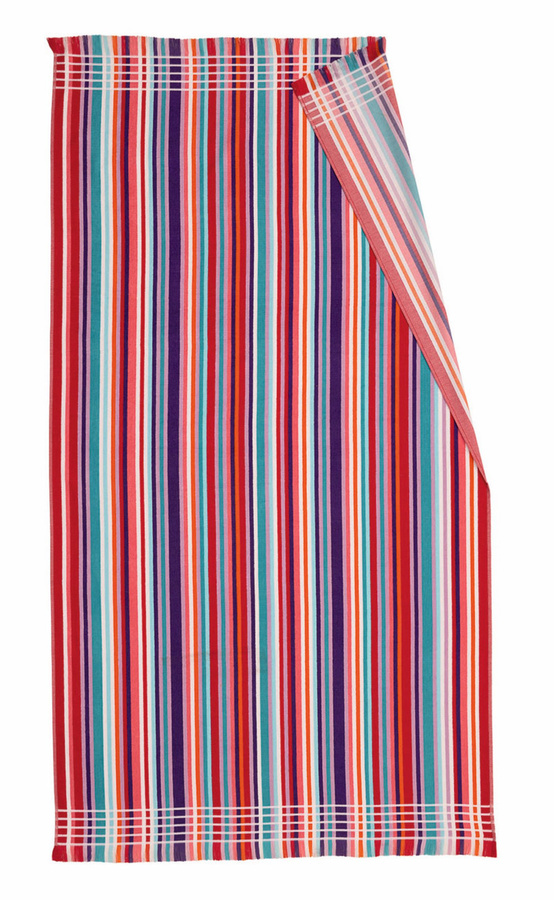 Dormabell Hamamtuch Wellnesstuch mit Streifen in Rot, B/H: 100 x 180 cm - Bild 1