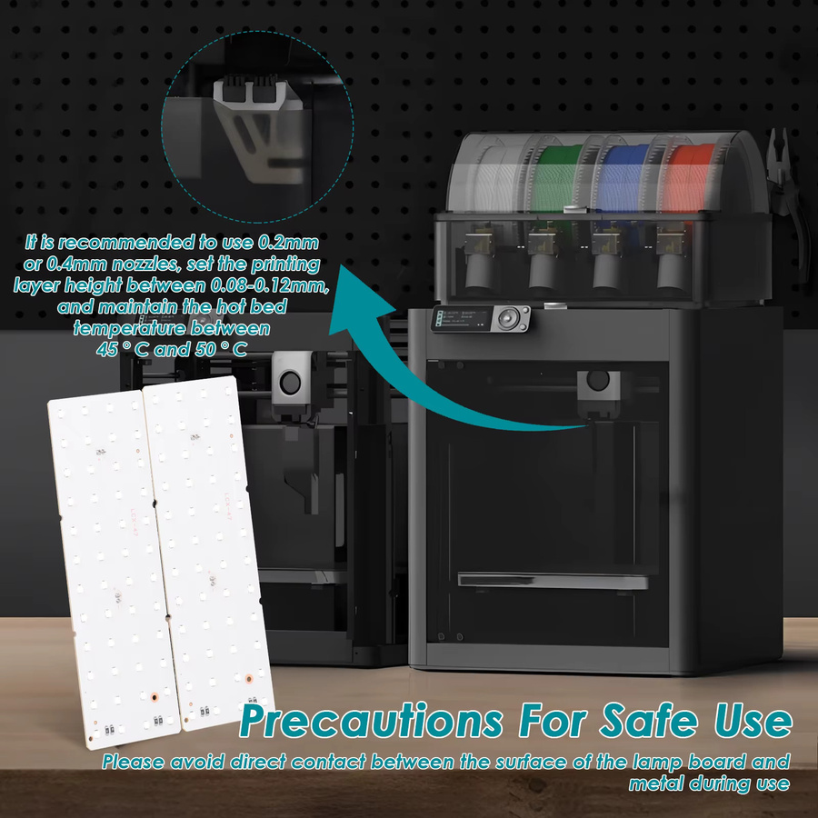 Willkey Lithophane LED-Hintergrundbeleuchtungs-Board-Kit in Weiß für Bambu Lab A1, A1 mini, P1P, P1S, X1C, X1E und H2D/H2S 3D-Drucker - Bild 3