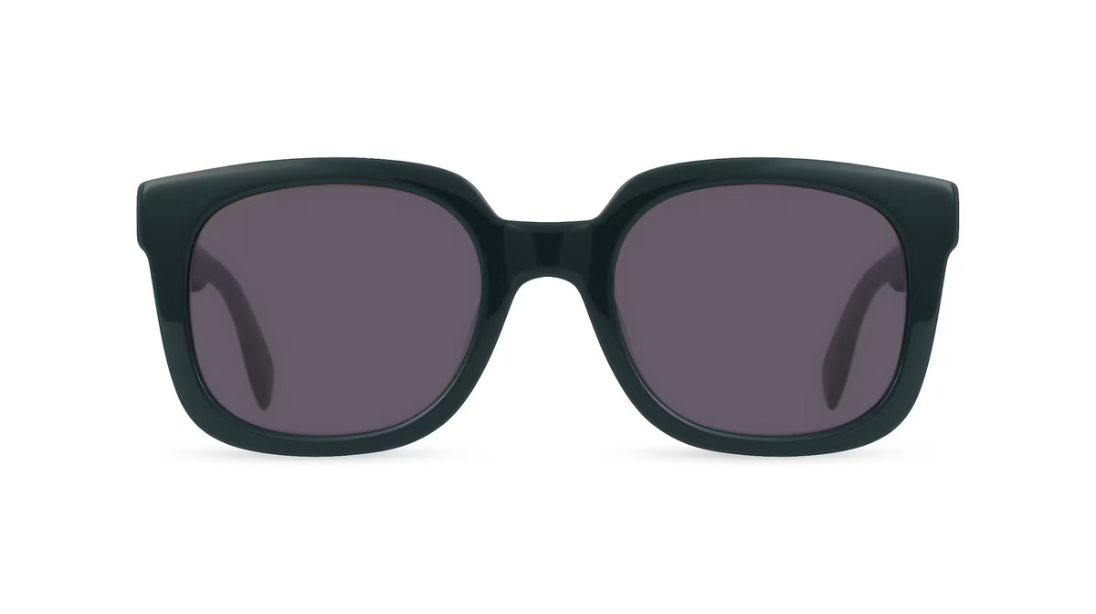 Alexander McQueen AM0348S Sonnenbrille, Vollrand, Quadratisch, Kunststoff, Herren, grün, grau - Bild 1