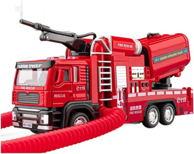 Feuerwehrauto Druckguss, mit Licht und Musik, mit Rauch und Wasser, ab 4 Jahren - Bild 1