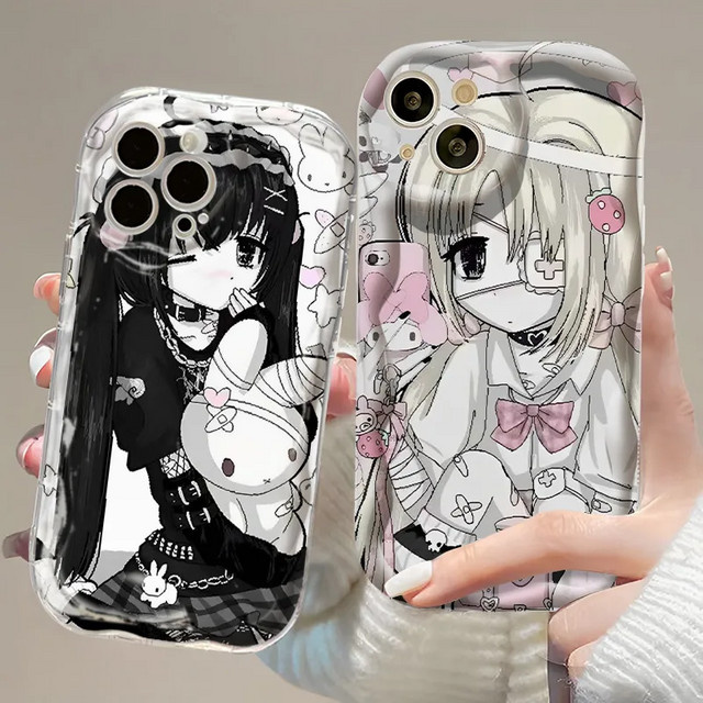 Cyberpunk Angel Girl Handyhülle für Apple iPhone 16 15 14 13 12 11 Pro Max Air Plus in Multicolour mit 3D Wave Soft TPU Design - Bild 1