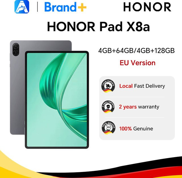 HONOR Pad X8a Android Tablet mit 11 Zoll Display, 8300mAh Akku, Grau - Bild 1